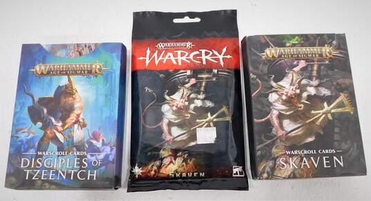 Warhammer 40K Warscroll Cards: Disciples of Tzeentch & Skaven W/ War Cry Skaven Pack image number 1