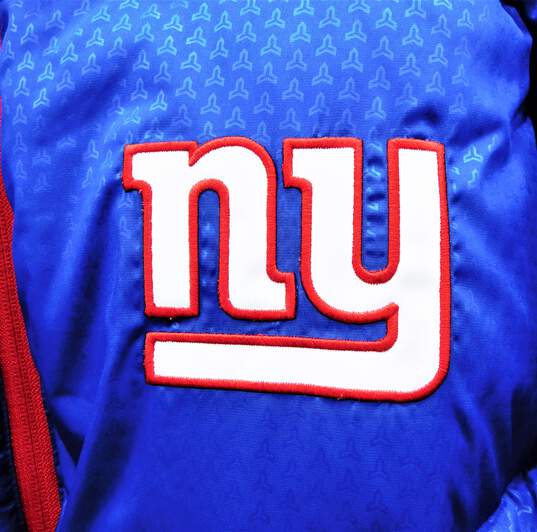 NFL Blue Red NY Giants Puffer Jacket Womens SZ M image number 6