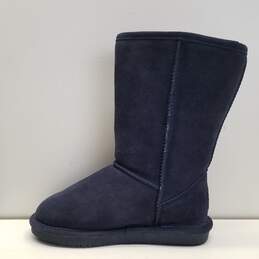 Bearpaw Emma Navy Blue Suede Shearling Boots Women's Size 6 alternative image