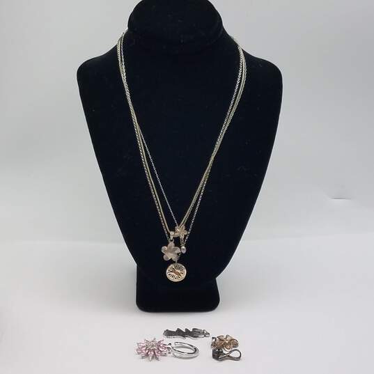 Sterling Silver Asst. Gemstones 15 1/2 Inch - 18 Inch Necklace Asst. Pendant Bundle 8pcs 15.9g image number 1