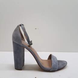 Steve Madden Carrson Grey Suede Ankle Strap Heels Women's Size 10M