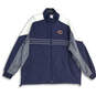 Mens Blue Gray Chicago Bears Long Sleeve Mock Neck Jacket Size 2XL image number 1