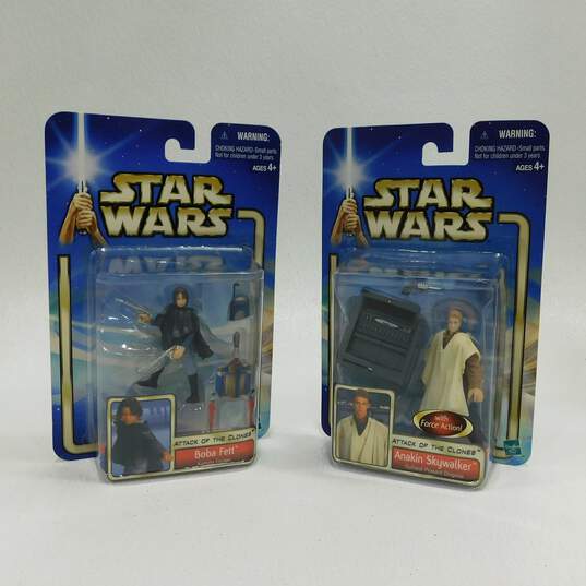Lot of 2  Attack Of  The Clones  Sealed Action Figures   Boba Fett & Anakin image number 1
