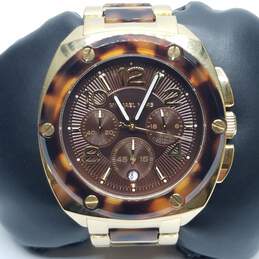 Michael Kors 44mm Michael Kors Tortoise Gold Tone 10ATM WR Unsex Watch 117g alternative image