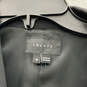 Womens Black Notch Lapel Flap Pocket Long Sleeve One Button Blazer Size 8 image number 3