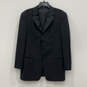 Mens Black Long Sleeve Pockets Notch Lapel Three Button Blazer Size 38 C image number 1