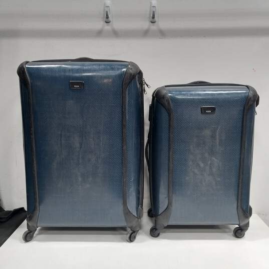 Tumi Tegra Lite Carry On Blue Carbon Hard Case Luggage Bag image number 1