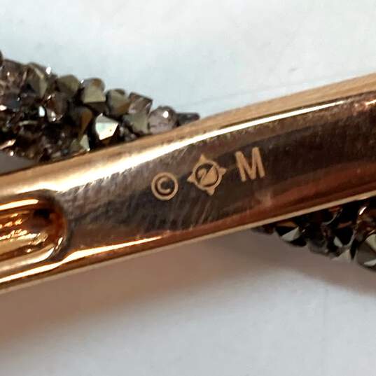 Designer Swarovski Rose Gold Crystaldust Cross Fashionable Cuff Bracelet image number 4