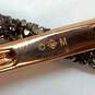 Designer Swarovski Rose Gold Crystaldust Cross Fashionable Cuff Bracelet image number 4