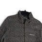 Womens Gray Mock Neck Long Sleeve Pockets Full-Zip Jacket Size Large image number 3