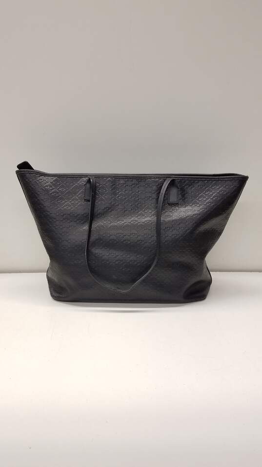 Kate Spade Penn Place Margareta Embossed Black Leather Shopper Tote Bag image number 2