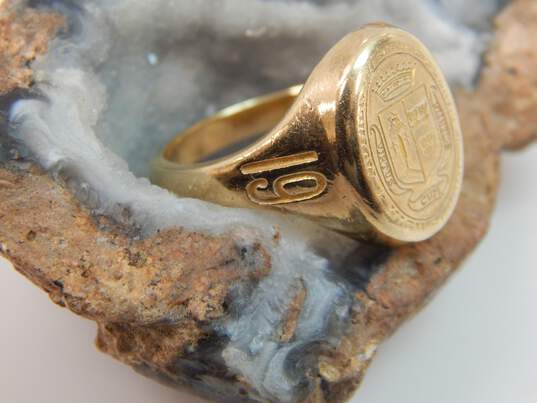 VNTG 1975 10K Yellow Gold High School Class Ring 8.7g image number 4