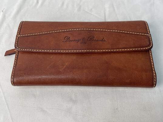 Certified Authentic Dooney Bourke Tan Leather Wallet Credit Card Holder (Possible Vintage) image number 1