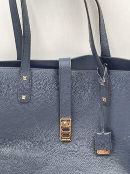 Womens Karson Blue Pebbled Leather Carryall Tote Bag Size Large W-0552079-I alternative image