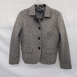 Talbots Gray Wool Blend Blazer Button Up Jacket Size 4p