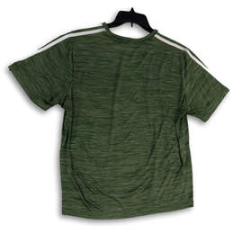 Mens Green White Space Dye Round Neck Short Sleeve Pullover T-Shirt Size XL alternative image