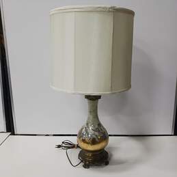 Vintage Porcelain & Brass Table Lamp