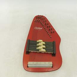VNTG Oscar Schmidt 6-Chord Red Autoharp w/ Original Box and Accessories alternative image