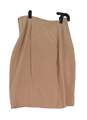 NWT Womens Beige Side Zip Knee Length Straight Skirt Size 10 image number 1