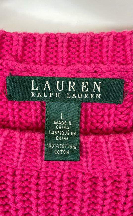 Ralph Lauren Women Pink Knitted Sweatshirt L image number 3