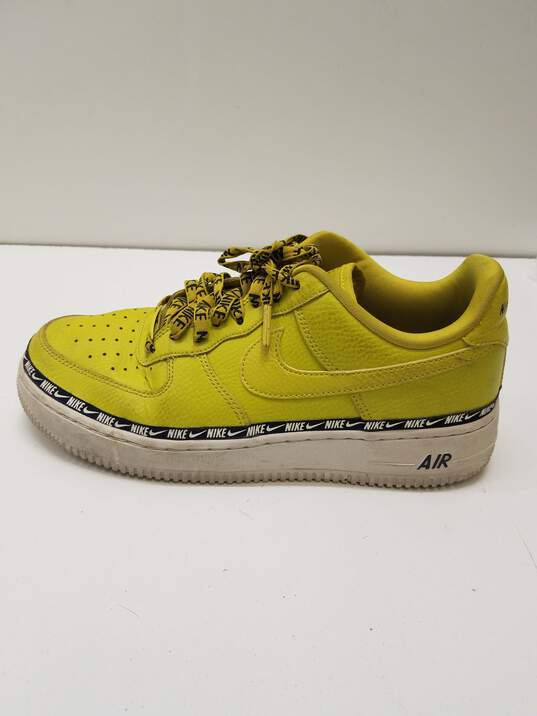 Nike Air Force 1 07 SE Premium Ribbon Overbranded Yellow Men's Size 9 image number 4