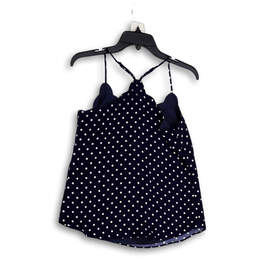 NWT Womens Blue Polka Dot V-Neck Spaghetti Strap Pullover Camisole Top Sz 2 alternative image