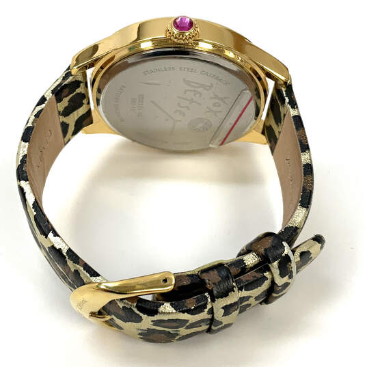 Designer Betsey Johnson BJ00131-10 Stainless Steel Round Analog Wristwatch image number 3