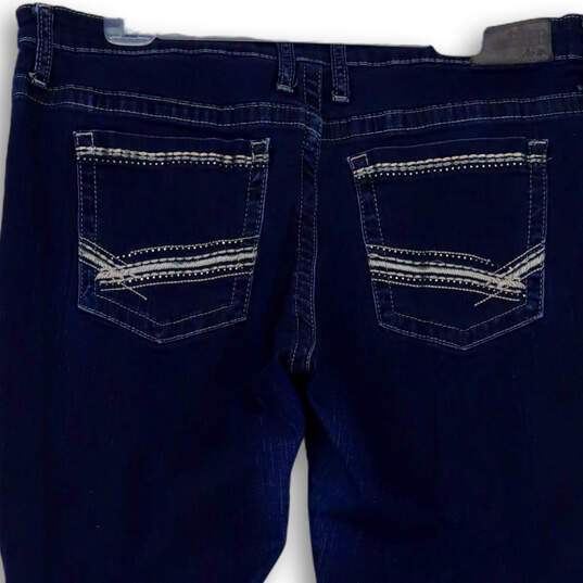 Mens Blue Medium Wash Stretch Pockets Denim Straight Leg Jeans Size 36L image number 3