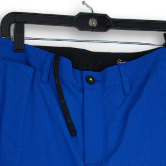 NWT Mens Blue Flat Front Slash Pocket Classic Fit Bermuda Shorts Size 33 image number 3