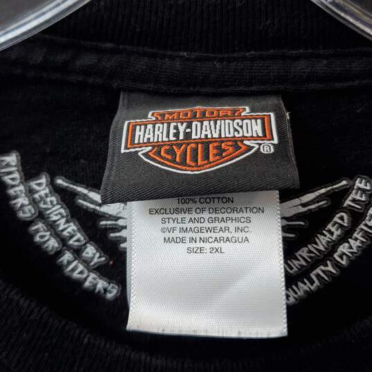Harley-Davidson Mens Skeleton Graphic Black T-Shirt Size 2XL image number 3