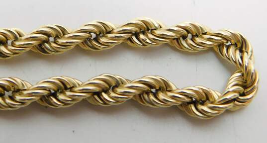 14K Yellow Gold Chunky Rope Chain Necklace for Repair 7.5g image number 4