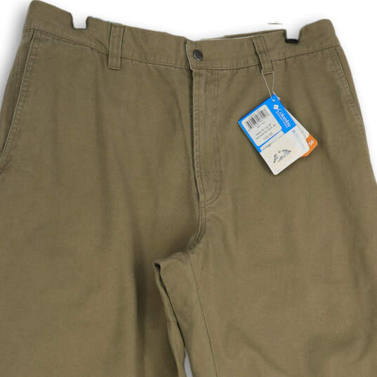 NWT Mens Tan Flat Front Slash Pocket Roc Outdoor Work Pants Size 35X30 image number 3