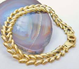 Elegant 14K Yellow Gold Fancy Link Chain Bracelet 14.1g