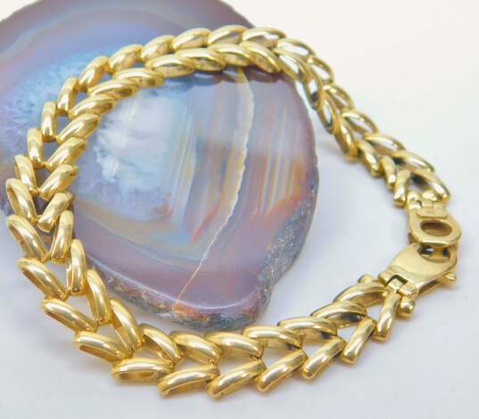 Elegant 14K Yellow Gold Fancy Link Chain Bracelet 14.1g image number 1