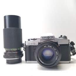 Minolta X-370 35mm SLR Camera with 2 Lenses