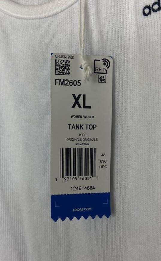 Adidas White Tank Top - Size X Large image number 4
