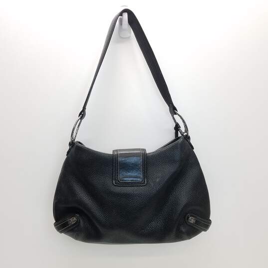 Brighton Pebble Leather Shoulder Hobo Bag Black image number 2