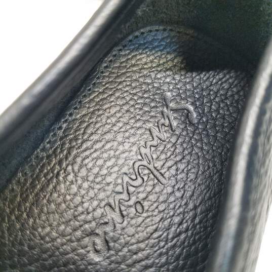 Sandrino Enrico Black Leather Horsebit Loafers Shoes Men's Size 8.5 D image number 7