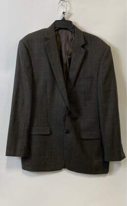 Ralph Lauren Mens Brown Wool Pocket Long Sleeve Collared Sport Coat Size Large
