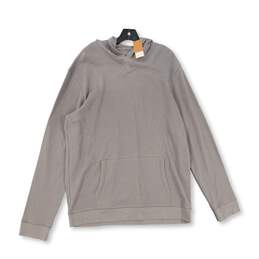 NWT Mens Gray Long Sleeve Pockets Pullover Hoodie Size XL