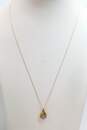 10K Yellow Gold 0.12 CTTW Diamond Pave Pendant Necklace 2.3g image number 4