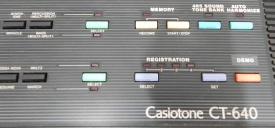 VNTG Casio Brand Casiotone CT-640 Electronic Keyboard w/ Accessories image number 4
