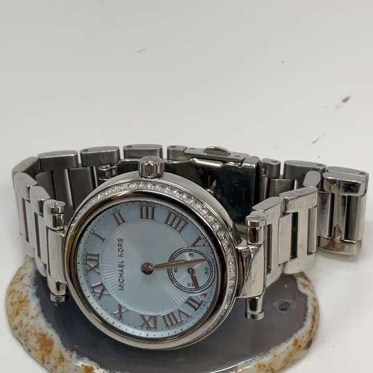 Designer Michael Kors Skylar MK-5988 Silver-Tone Dial Analog Wristwatch image number 1