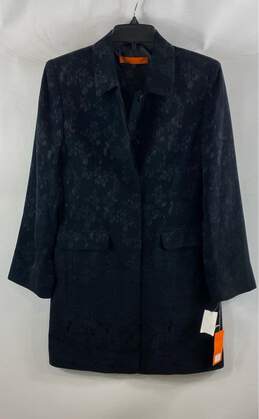 NWT Cynthia Steffe Womens Black Long Sleeve Collared Button Front Jacket Size 8 alternative image