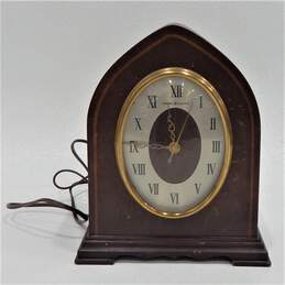 Vintage General Electric Wood Westminster Chime Chapel Shaped Mantel Clock P&R