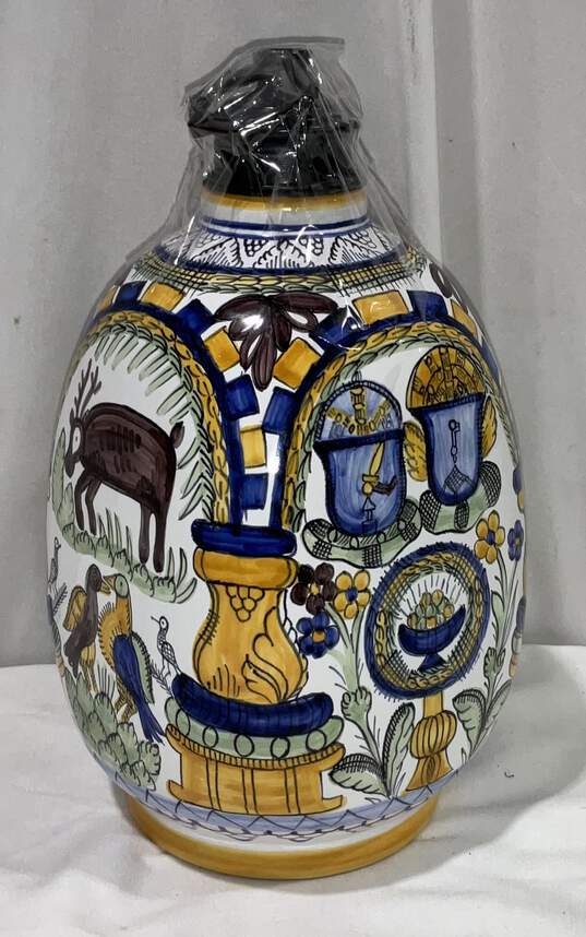 Vintage Hand Painted Ceramic Lidded Vase image number 1