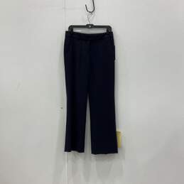 NWT Anne Klein Womens Navy Blue Flat Front Slash Pocket Dress Pants Size 4P