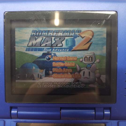 Blue Nintendo DS w/Bomberman Max 2 Blue Advance image number 3