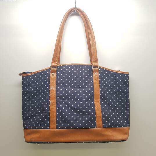 Jessica Simpson Polka Dot Luggage Tote Bag Blue image number 2
