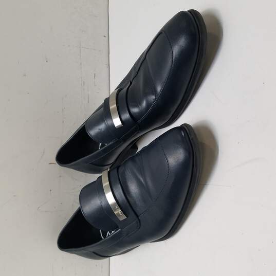 Calvin Klein Navy Blue Leather Loafer Men Size 8 image number 3